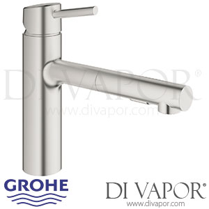 Grohe Concetto Single-Lever Sink Mixer (1/2 Inch) - 2014 to 2015 - Spare Parts 30273DC1 GEN1